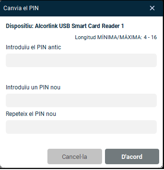 Insert new PIN