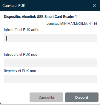 Insert new PUK