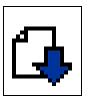 Down arrow icon to export excel