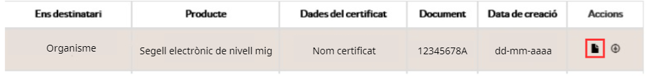 Documentation download seal